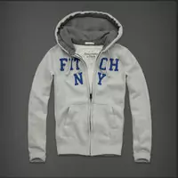 hommes giacca hoodie abercrombie & fitch 2013 classic x-8048 fleur grise